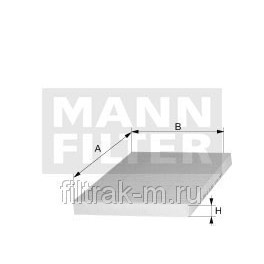 CU4662 Фильтр кондиционера Mann Filter