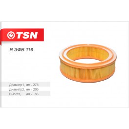 R эфв 116 фильтр воздушный круглый TSN
